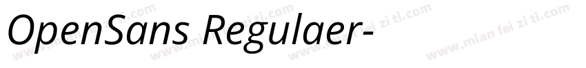 OpenSans Regulaer字体转换
